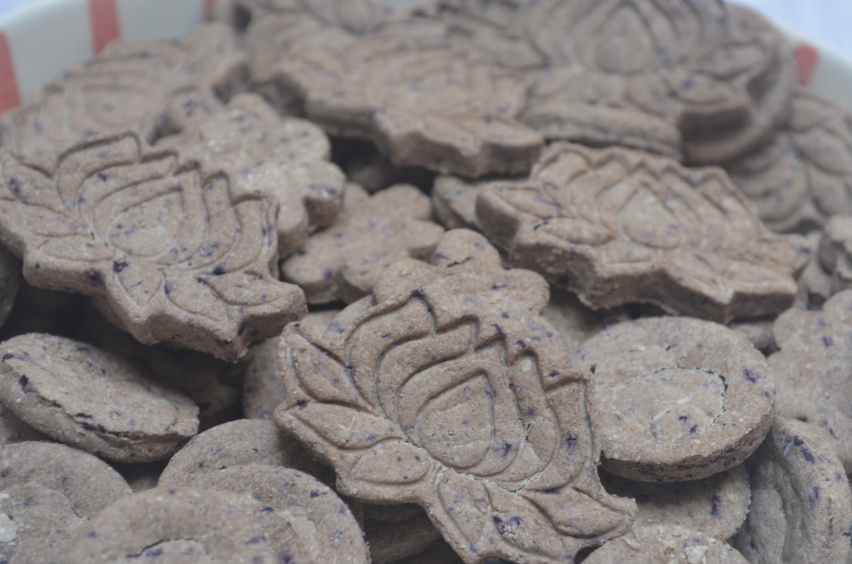 Blauwe bes koekjes